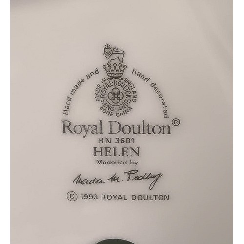 41 - Four Royal Doulton Figurines. Helen, Madison, First Bloom and Top of the Hill.