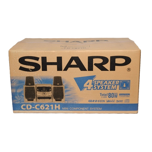 67 - Sharp Mini Component Sound System. CD-C621H. Untested but in all original packaging.