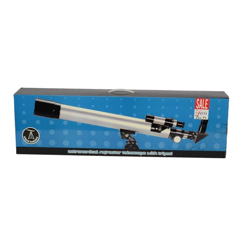 95 - Astronomical Refractor Telescope with Tripod. In original packaging.