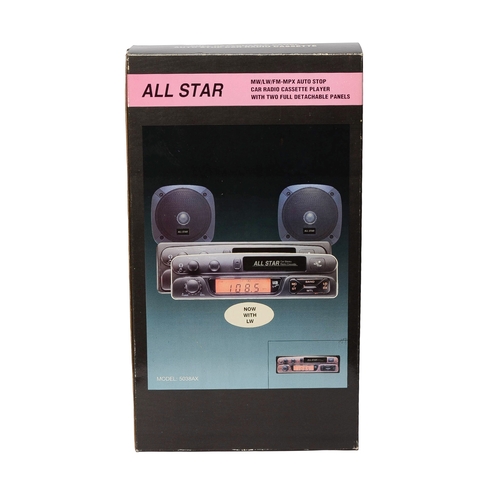 97 - All Star Car Radio Cassette Player. Untested but in all original packaging.