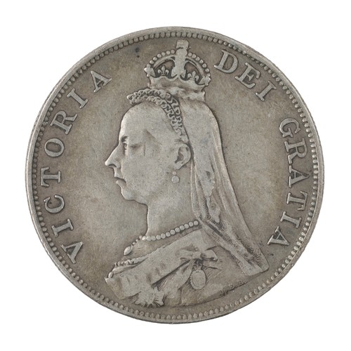 126 - Victoria, Double Florin. 1887. Some nice toning on reverse. Fine (S3923)