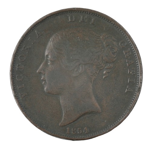 182 - Victoria, Penny. 1854. Ornamental trident. F (S3948)