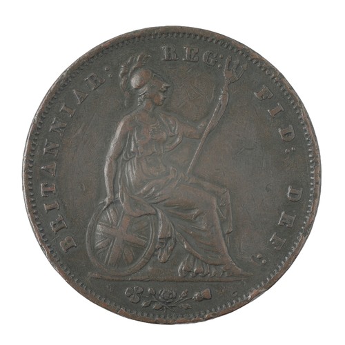 182 - Victoria, Penny. 1854. Ornamental trident. F (S3948)