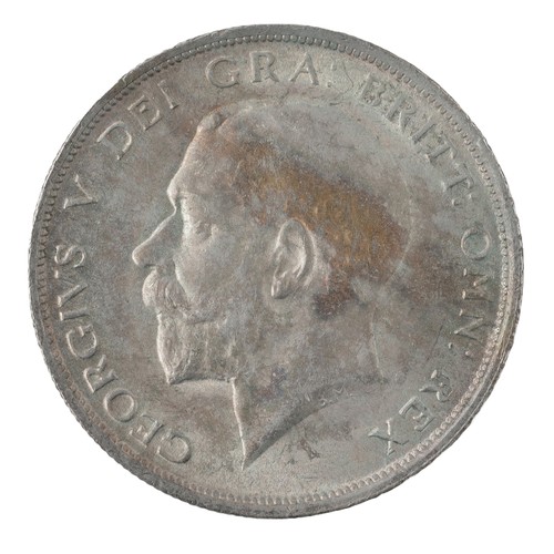 208 - George V, 1918, Half Crown. A brown mark across portrait and a few marks but reverse nice and clean.... 