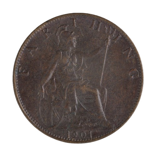 193 - Victoria, Farthing, 1901. AEF (3964)