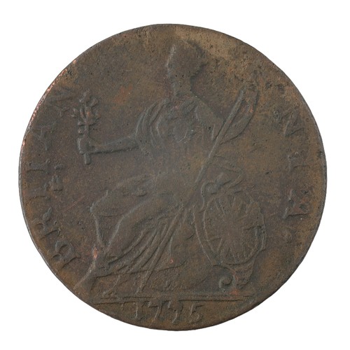 82 - George III, Half Penny, 1775. A little pitting in places but overall a nice coin. Fine (S3774)