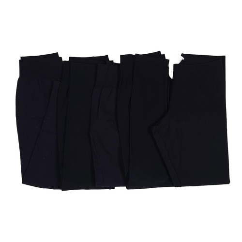 179 - Five Pairs of Black Wolford Leggings:
1 x Size L with no signs of wear
3 x Size L pre-loved, fair co... 