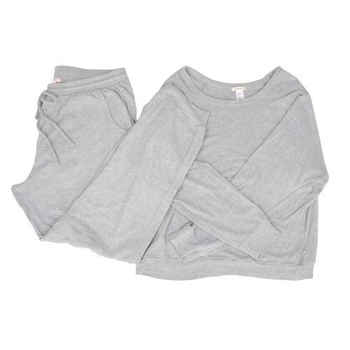 180 - Eberjey Ladies' Loungewear Bundle:
3 x pairs of grey lounge pants. Size XL
1 x long-sleeved grey lou... 