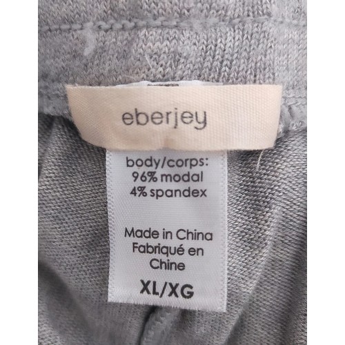 180 - Eberjey Ladies' Loungewear Bundle:
3 x pairs of grey lounge pants. Size XL
1 x long-sleeved grey lou... 