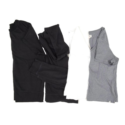 185 - Ladies' Loungewear Bundle. Size L. Includes:
1 x Frame white T-shirt
1 x Pact grey T-shirt
1 x Pact ... 