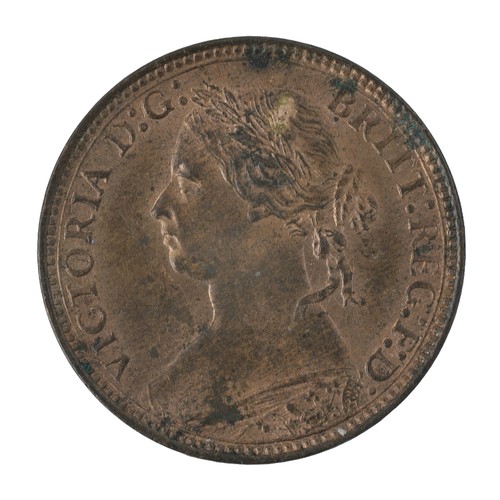 195 - Victoria, Farthing, 1875. H mintmark below date. A few darker patches but with good lustre. GEF (S39... 