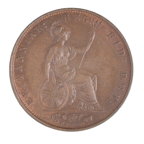 191 - Victoria, Half Penny, 1853. Dots in shield. Fabulous clean sharp coin with some traces of lustre and... 