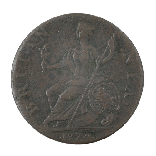 83 - George III, Half Penny, 1774. Obverse a really nice Good Very Fine with lots of sharp detail. Revers... 