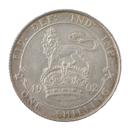 203 - Edward VII, Shilling, 1902. In good clean condition with a small oxidation spot on obverse. EF (S398... 