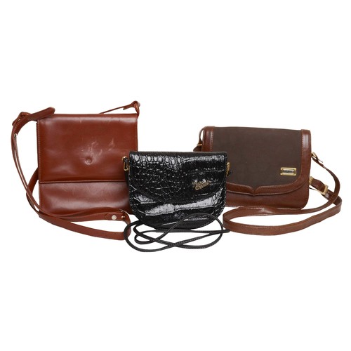 78 - Three Vintage Handbags. Includes:
1 x Black Bag with shoulder strap. Marc Chantal 
1 x Brown Bag wit... 