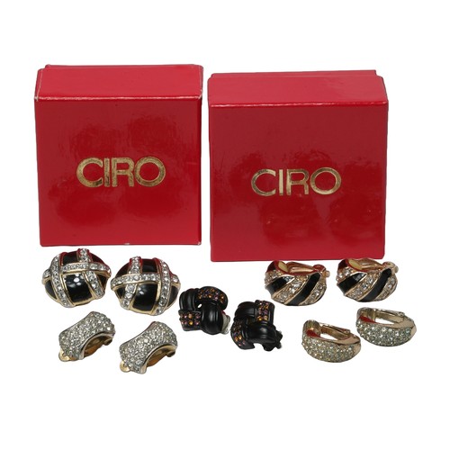 194 - Collection of Costume Clip Earrings including Ciro.
- 6 pairs x various
- 5 pairs x Ciro