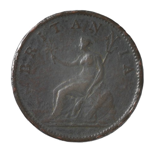 77 - George III, 1807, Penny. Some detail visible on portrait. VG better in places (S3780)