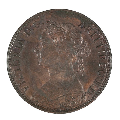 197 - Victoria, Farthing. 1881. Some traces of lustre and a nice tone. EF (S3958)