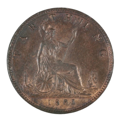 197 - Victoria, Farthing. 1881. Some traces of lustre and a nice tone. EF (S3958)