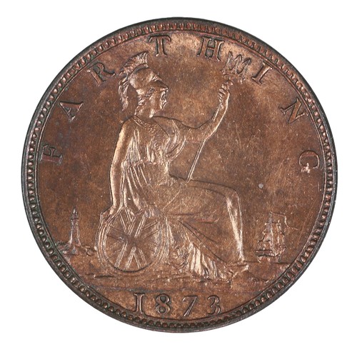 199 - Victoria, Farthing. 1873. Lovely full lustre. Unc (S3958)