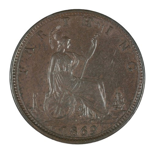 200 - Victoria, Farthing. 1869. GEF (S3958)