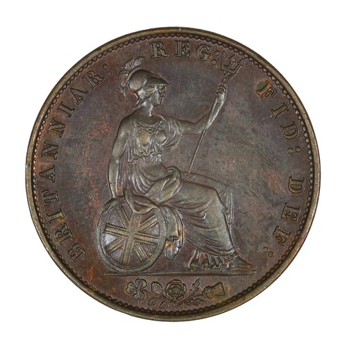 188 - Victoria, Half Penny. 1858/7. Young head. EF, traces of lustre and some nice toning (S3949)