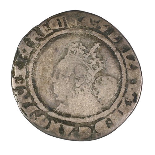 19 - Elizabeth I, Sixpence. 1569. Third/fourth issue with rose and date. Intermideiate bust 4b with ear s... 