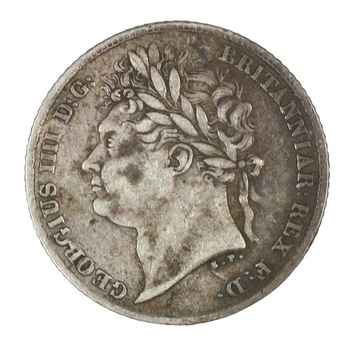 91 - George IV, 1825, Sixpence. Some dark toning. AVF (S3814)