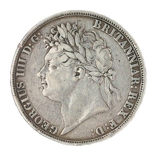 89 - George IV, 1821, Crown. SECUNDO. Obverse with some nice details for F; Small edge knock. F (S3805)