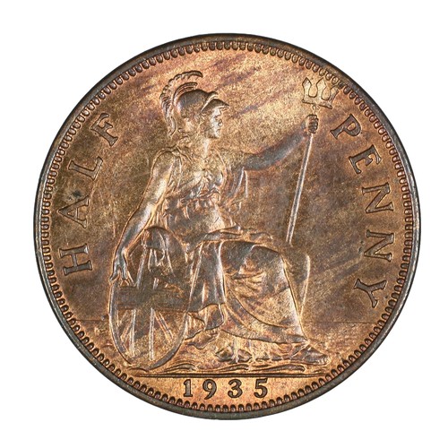 219 - George V, Half Penny. 1935. Almost full lustre ABU (S4058)