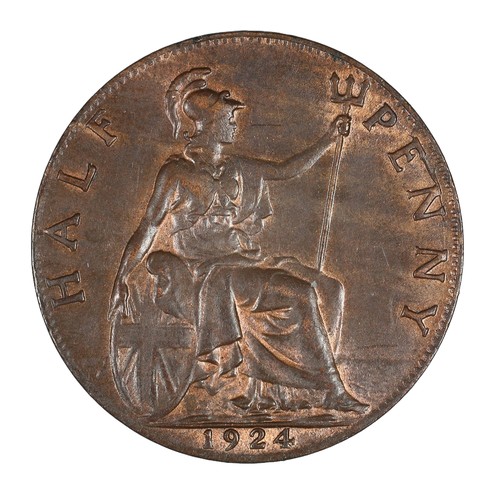 220 - George V, Half Penny. 1924. Some lustre A/Unc (S4056)