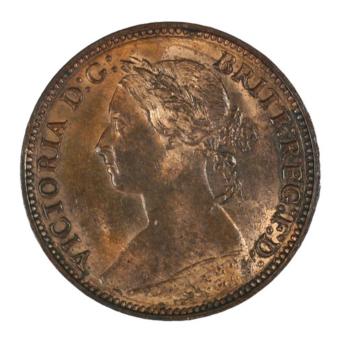 201 - Victoria, Farthing. 1881 H below date (struck by Ralph Heaton & Sons, Birmingham). A/Unc with good l... 