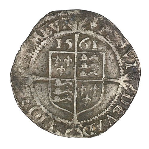 25 - Elizabeth I, 1561, Threepence. With rose and date. mm pheon 3rd 4th Issue. A good fine with a nearly... 