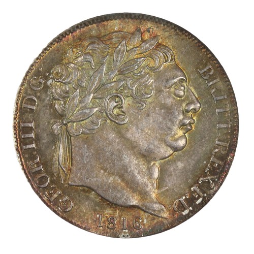 60 - George III, 1816, L of MAL over a lower L, choice UNC and nicely toned, slabbed and graded CGS 85, t... 