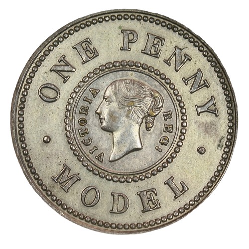 184 - Model Penny. Model Money, Victoria Penny. Large ridged numeral 