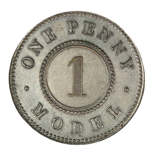 184 - Model Penny. Model Money, Victoria Penny. Large ridged numeral 