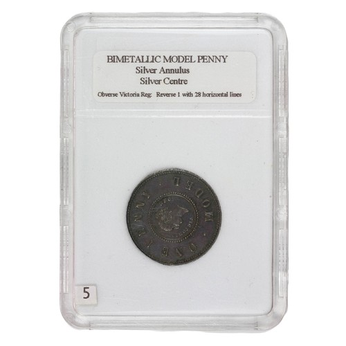 185 - Model Penny. Model Money, Victoria Penny. Large ridged numeral 