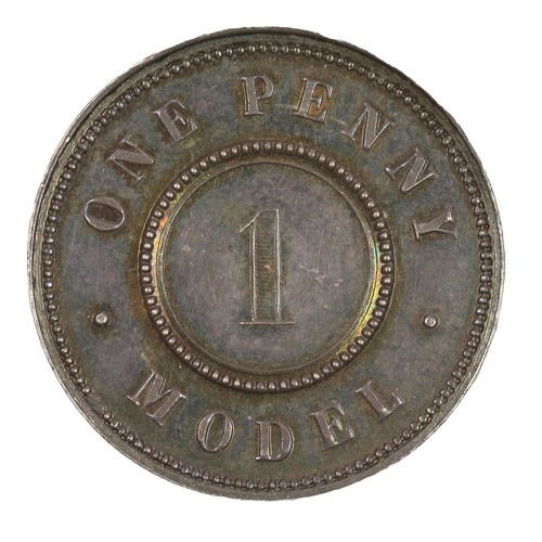 185 - Model Penny. Model Money, Victoria Penny. Large ridged numeral 