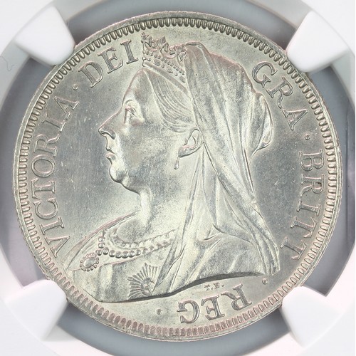 119 - Victoria, 1899, Half Crown. Lovely bright mint state. MS62. NGC Slabbed (S3938)