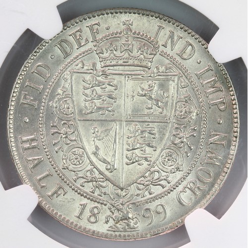 119 - Victoria, 1899, Half Crown. Lovely bright mint state. MS62. NGC Slabbed (S3938)