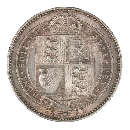 137 - Victoria, Shilling. 1887. Lovely bright AUNC (S3926)