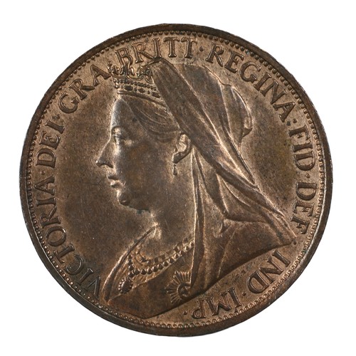 183 - Victoria, 1895, Penny. Old veiled head. Some original lustre. A small edge knock on reverse. AEF (S3... 