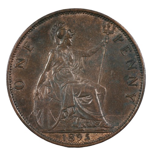 183 - Victoria, 1895, Penny. Old veiled head. Some original lustre. A small edge knock on reverse. AEF (S3... 