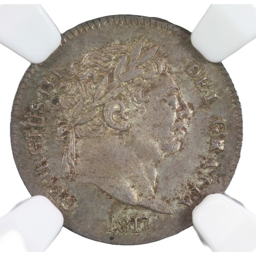 68 - George III, Maundy 3 Penny, 1817. MS 65 Slabbed by NGC.