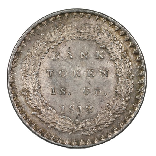 55 - George III, Eighteen Pence bank token. 1812. First bust in armour and oak wreath. EF (S3771)