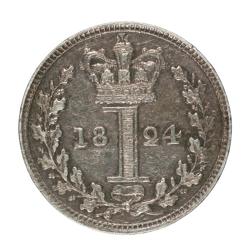 94 - George IV, 1824, Maundy Penny. Lovely little coin. Good bright NEF (S3821)