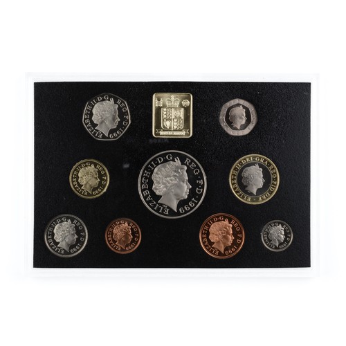 230 - Elizabeth II Proof Coin Collection. 1999. Includes commemorative £2 coin celebrating Rugby World Cup... 