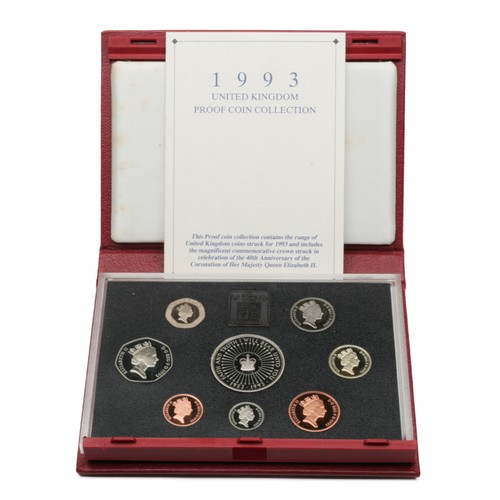 231 - Elizabeth II Proof Coin Collection. 1993. Includes commemorative crown struck in celebration of the ... 