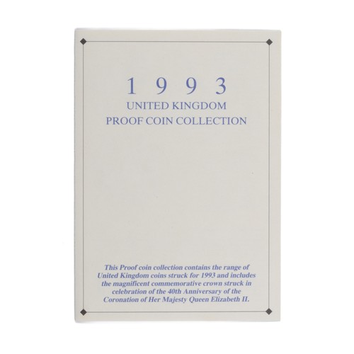 231 - Elizabeth II Proof Coin Collection. 1993. Includes commemorative crown struck in celebration of the ... 