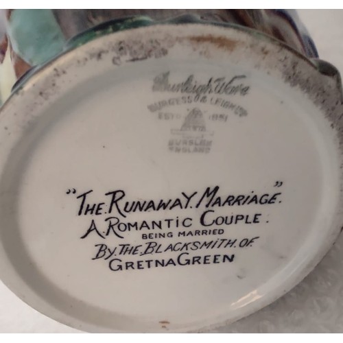 6 - Burleigh Ware 'The Runaway Marriage' Gretna Green Jug